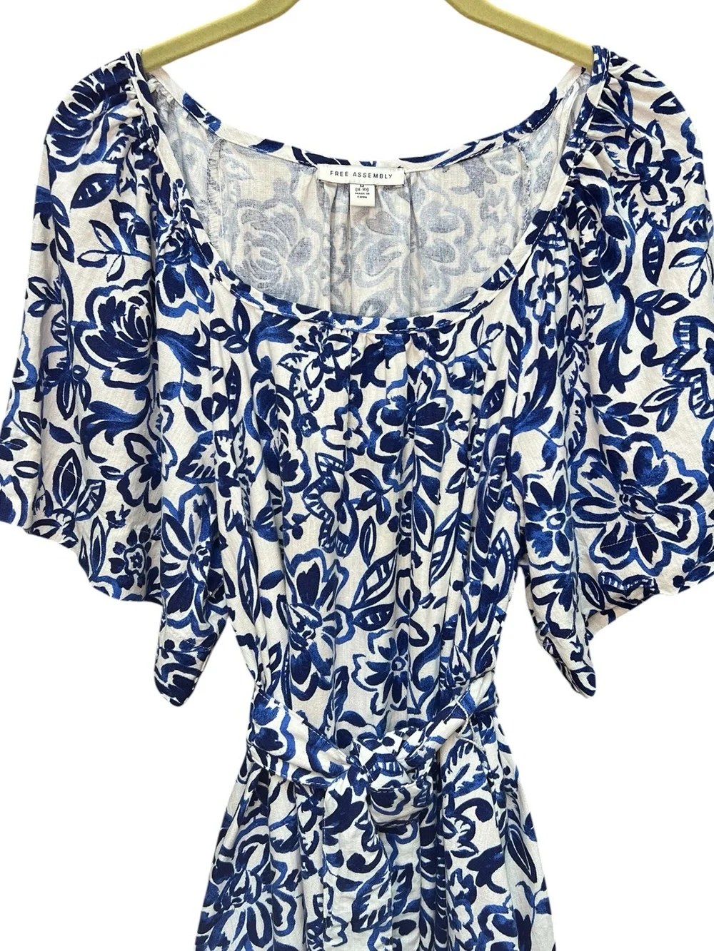 Free Assembly Linen Blend Mini Dress